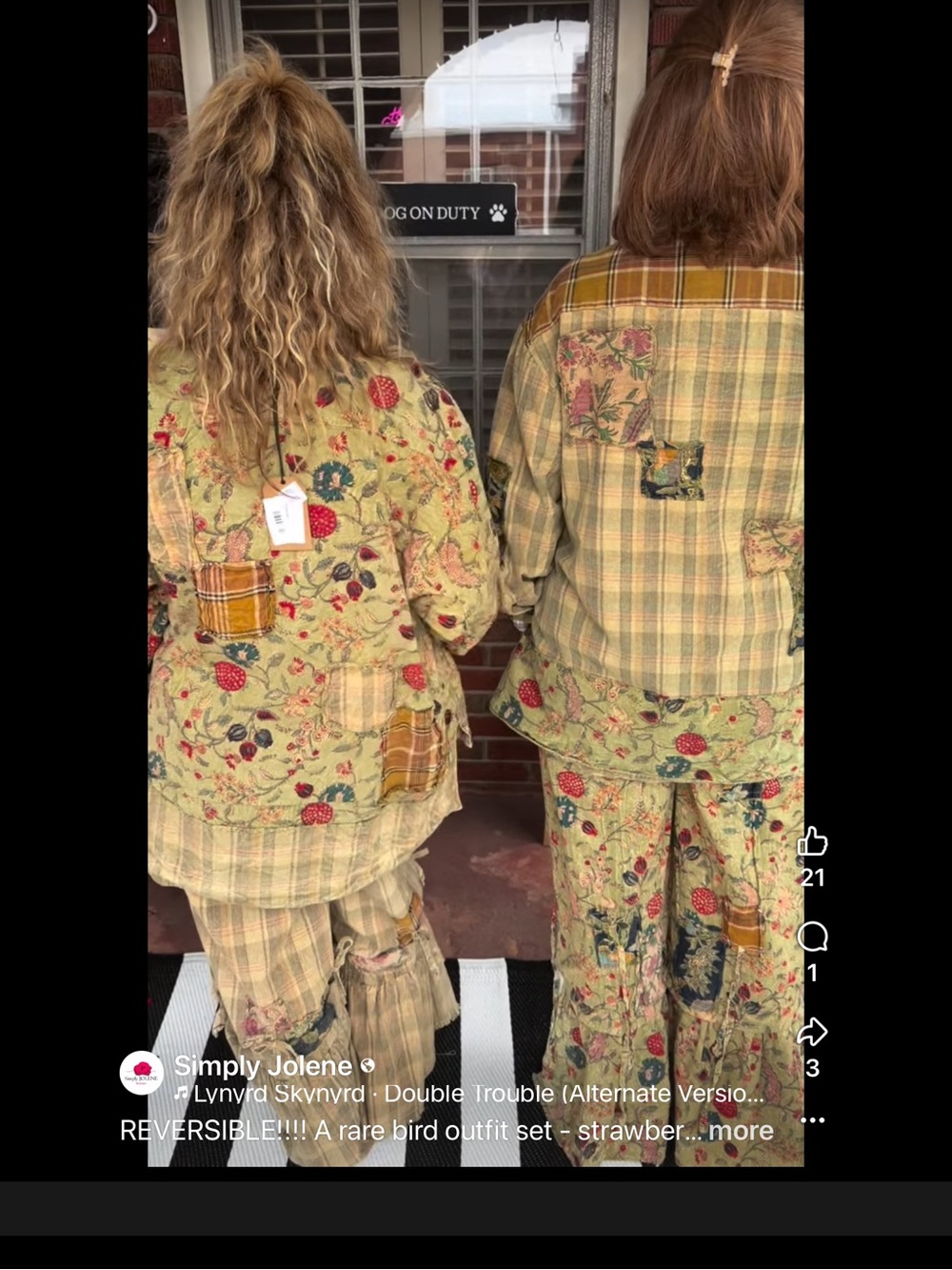 Reversible Olive Floral Patchwork Blazer - Women’s Jacket